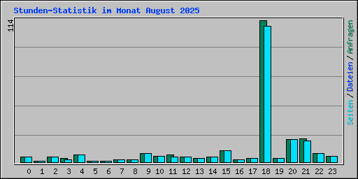 Stunden-Statistik im Monat August 2025