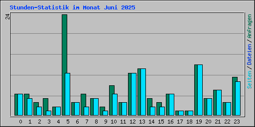 Stunden-Statistik im Monat Juni 2025