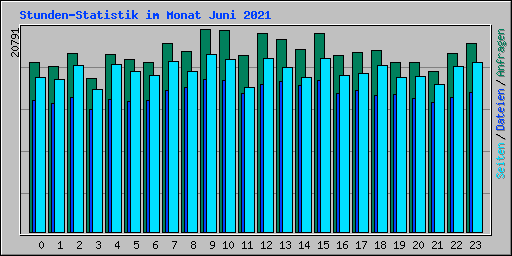 Stunden-Statistik im Monat Juni 2021