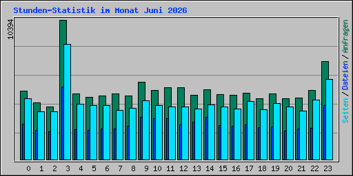 Stunden-Statistik im Monat Juni 2026