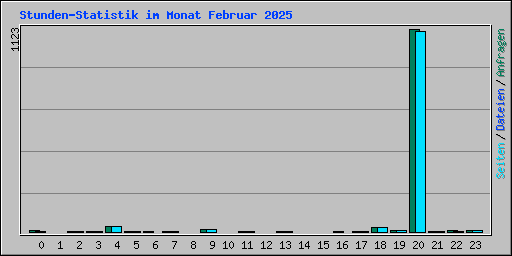 Stunden-Statistik im Monat Februar 2025