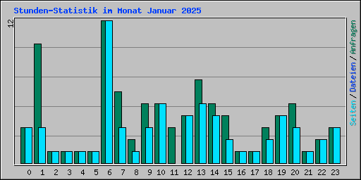 Stunden-Statistik im Monat Januar 2025