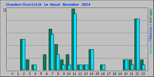 Stunden-Statistik im Monat November 2024