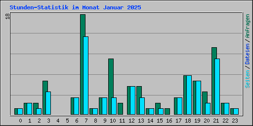 Stunden-Statistik im Monat Januar 2025