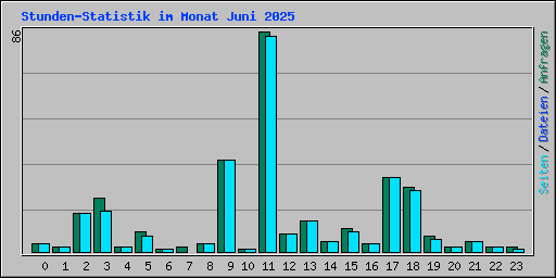 Stunden-Statistik im Monat Juni 2025