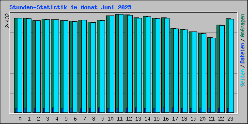 Stunden-Statistik im Monat Juni 2025