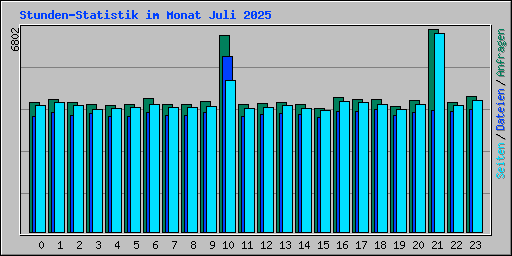 Stunden-Statistik im Monat Juli 2025