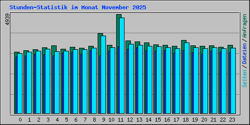 Stunden-Statistik im Monat November 2025