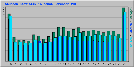 Stunden-Statistik im Monat Dezember 2019