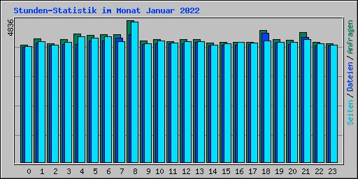 Stunden-Statistik im Monat Januar 2022